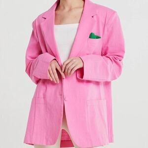 Storets Brianna Pink Oversized Blazer Jacket Size Medium
